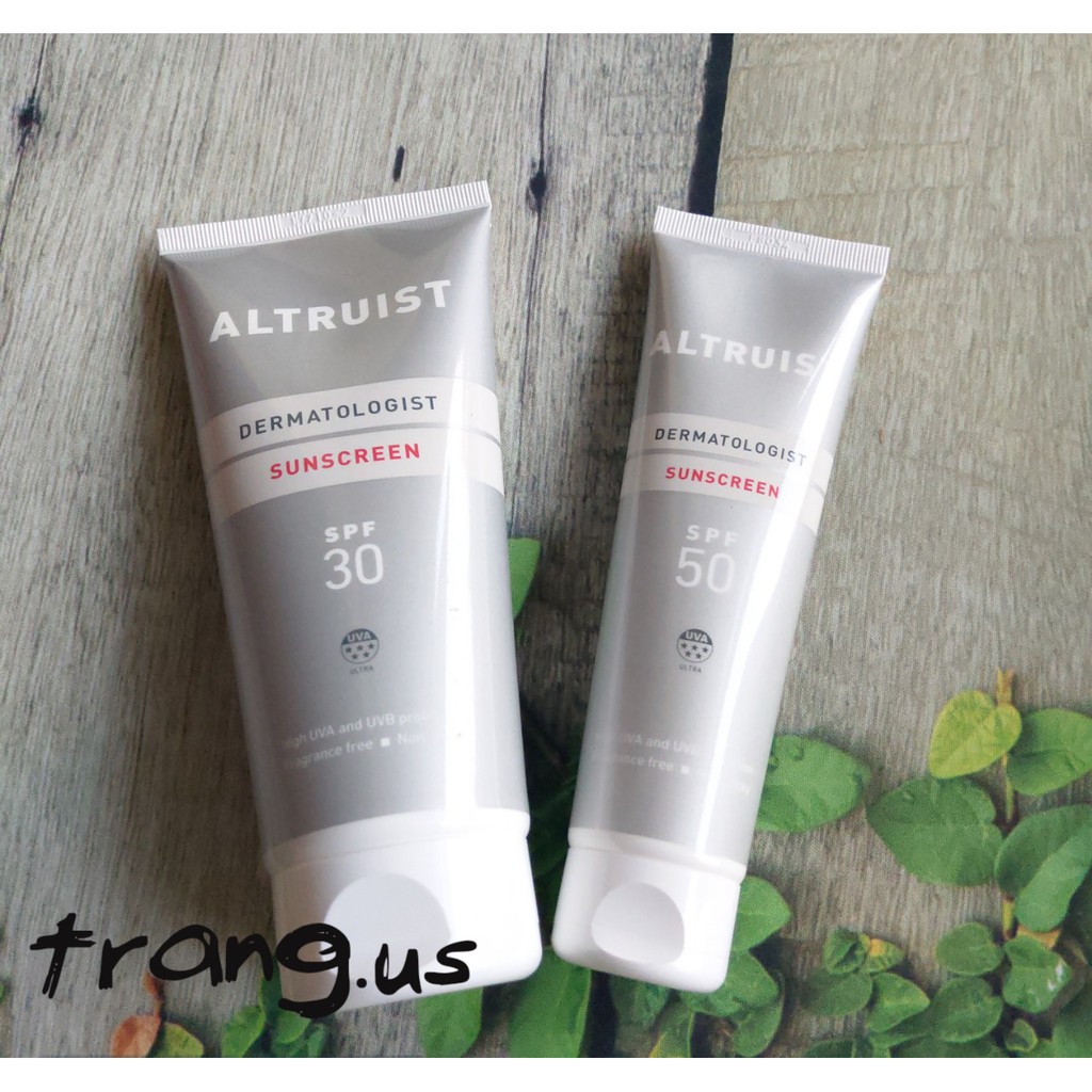 Kem chống nắng Altruist Dermatologist Sunscreen SPF30 và SPF50