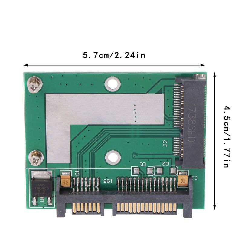 R*SIX Mini PCI-E mSATA SSD To 2.5" SATA 6.0 GPS Adapter Converter Card Module Board