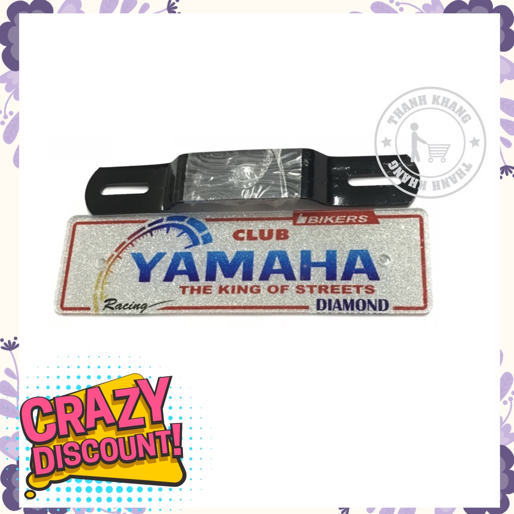 Bảng tên xe YAMAHA kim tuyến chữ xanh đẹp độc đáo thanh khang 006000984