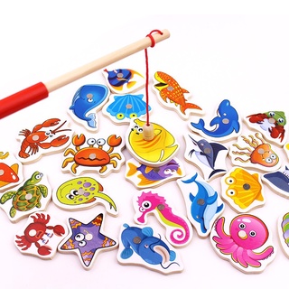 Đồ chơi câu cá nam châm gỗ cho bé
