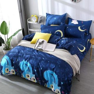 Bộ vỏ ga gối màu xanh dương