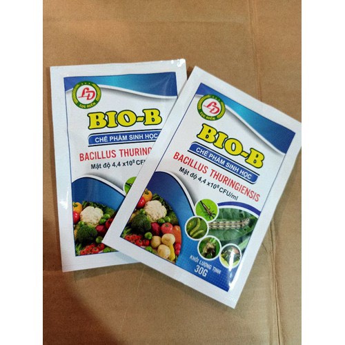 CHẾ PHẨM SINH BIO-B HÀNG CHÍNH HÃNG , HIỆU LỰC NHANH  TRỪ SÂU ,NHỆN ĐỎ , BỌ TRĨ. GÓI KL 30G