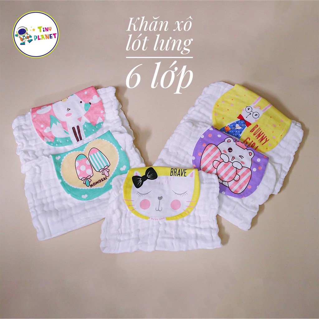 Khăn xô lót lưng 6 lớp thấm hút mồ hôi khi ngủ cho bé