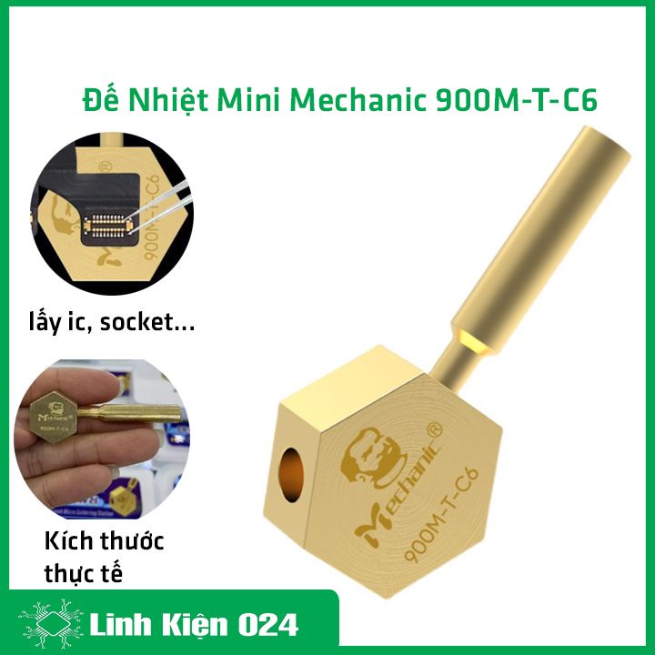Đế nhiệt mini Mechanic 900M-T-C6 gắn tay hàn, lấy ic, tách main linh kiện tiện lợi