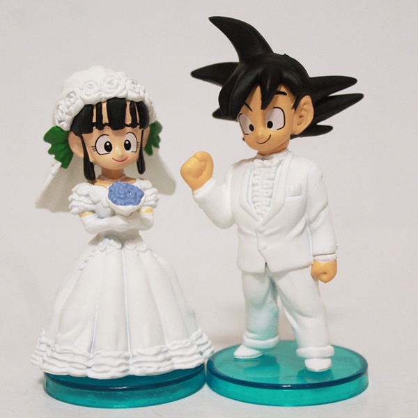 Mô hình Dragon Ball nhân vật Chú rể SonGoKu và Cô dâu Chi Chi trong 7 Viên Ngọc Rồng - 0VI5