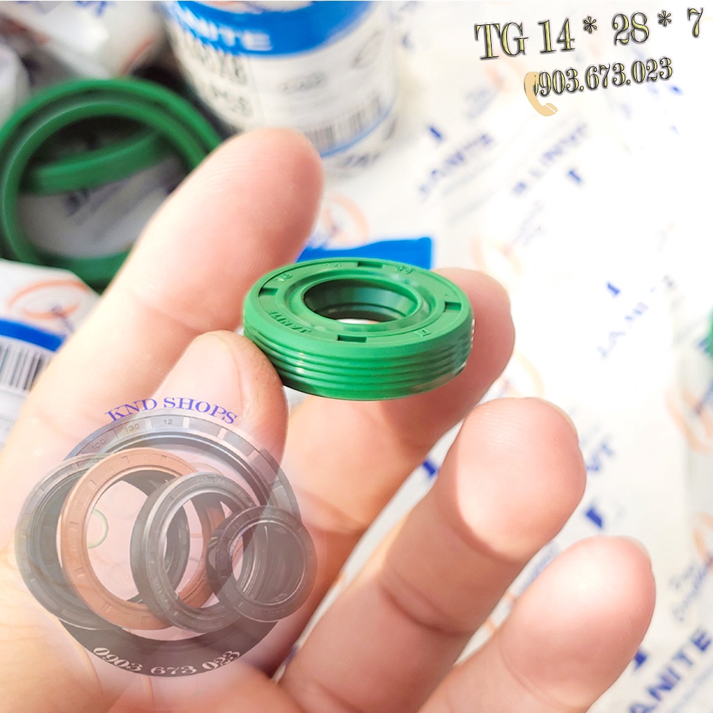 Phốt chặn dầu  Janite TG 14*28*7,  phụ tùng xe máy, máy bơm nước và máy phát điện công nghiệp | KND Shops