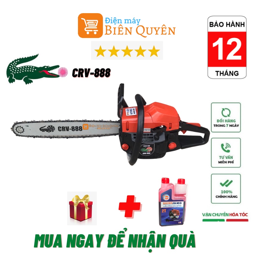 Máy Cưa Xích Chạy Xăng CÁ SẤU CRV-888, Máy Cưa Gỗ Chạy Xăng, Máy Cưa JAPAN Chính Hãng