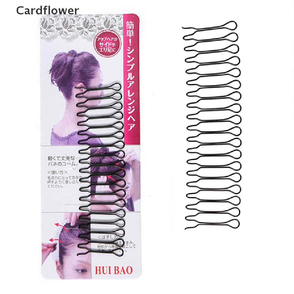 &lt; Cardflower &gt; Kẹp Tóc Vô Hình Có Răng Lược Kẹp Tóc