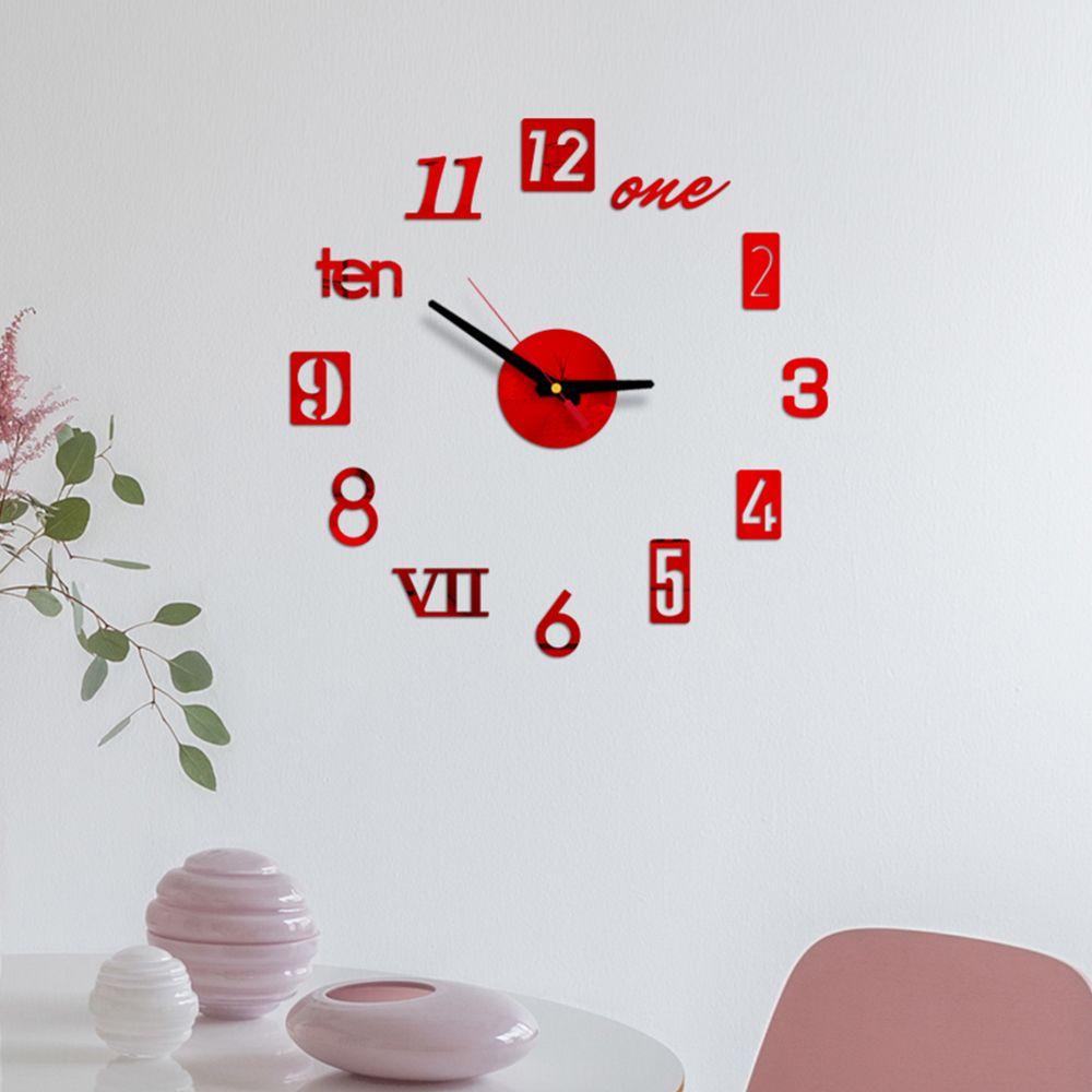 CONOPERY Đồng Hồ Dán Tường Tự Dính Không Ồn Trang Trí Nhà Cửa Thời Trang