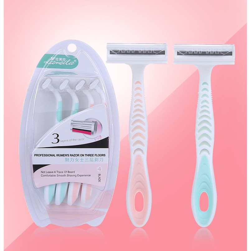 FREESHIP TOÀN QUỐC 50K - Combo 4 Dao Cạo Chân Mày Lameila A0913 - Màu Ngẫu Nhiên