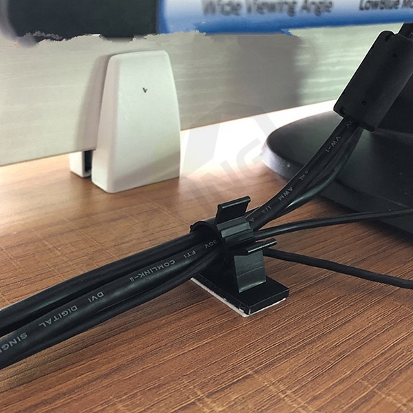 FEELING ✅Kẹp Cố Định Dây Cáp Sạc Tự Dính Tiện Dụng Cho Xe Hơi / PC / TV