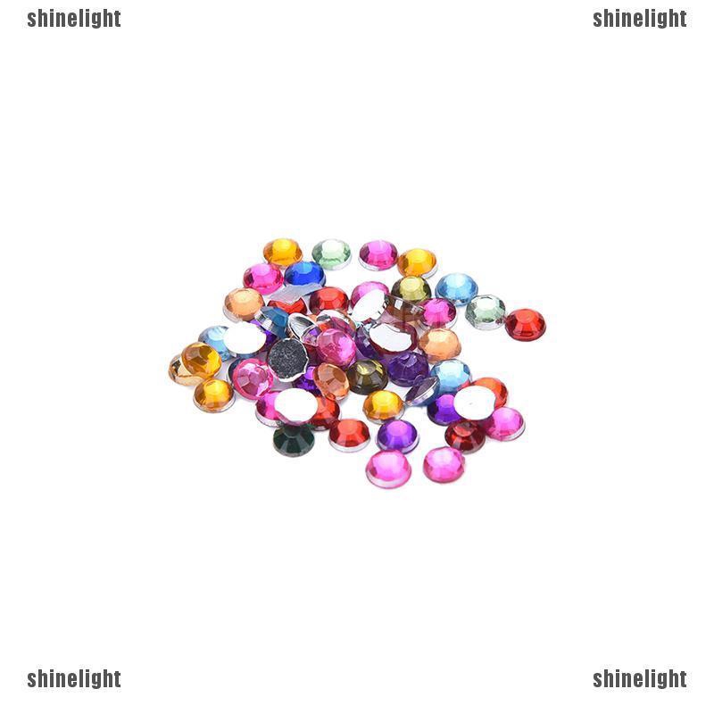 『SH』 1000Pcs Mixed Color Acrylic Nail Art Glitter Rhinestone Nail Tool DIY Decoration ※HOT