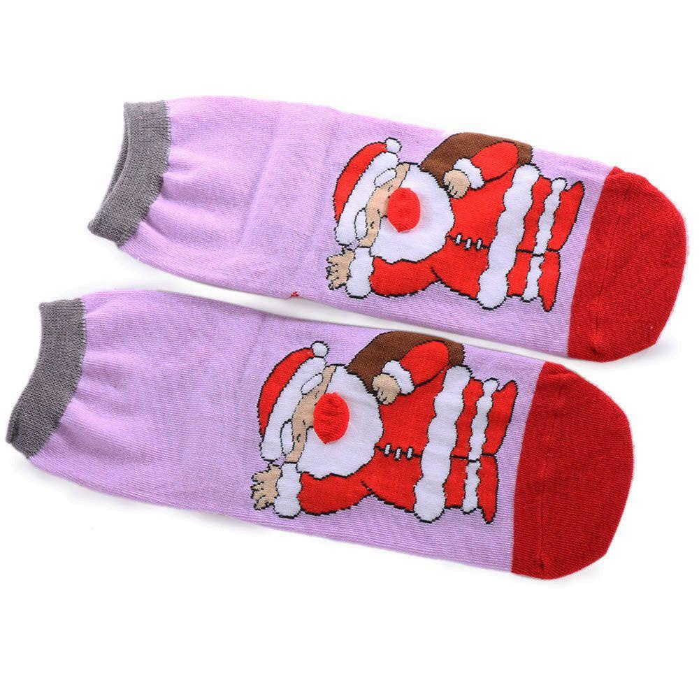 Set 10 Đôi Tất Cotton Hoạ Tiết Giáng Sinh Dễ Thương