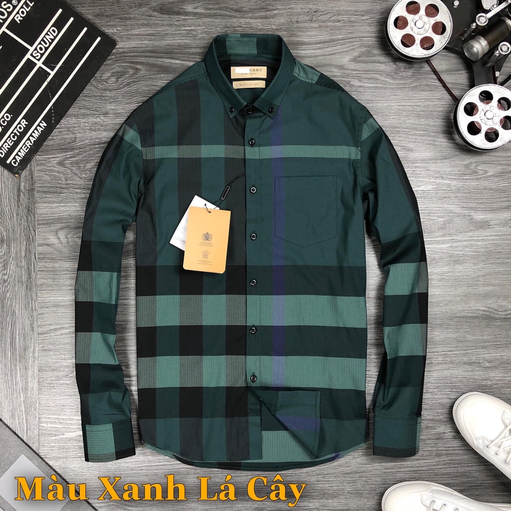 Áo sơ mi BATIR kẻ sọc BBR thời trang, áo sơ mi nam cao cấp phong cách nam tính 4 màu