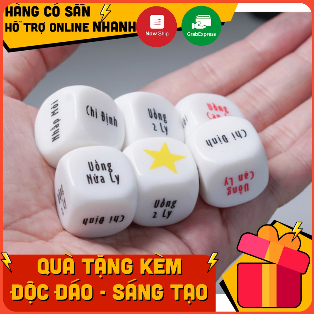 XÍ NGẦU UỐNG BIA - XÚC XẮC ĂN NHẬU TIẾNG VIỆT COMBO 5 VIÊN XÍ NGẦY ĂN NHẬU QUÀ TẶNG BẠN BÈ