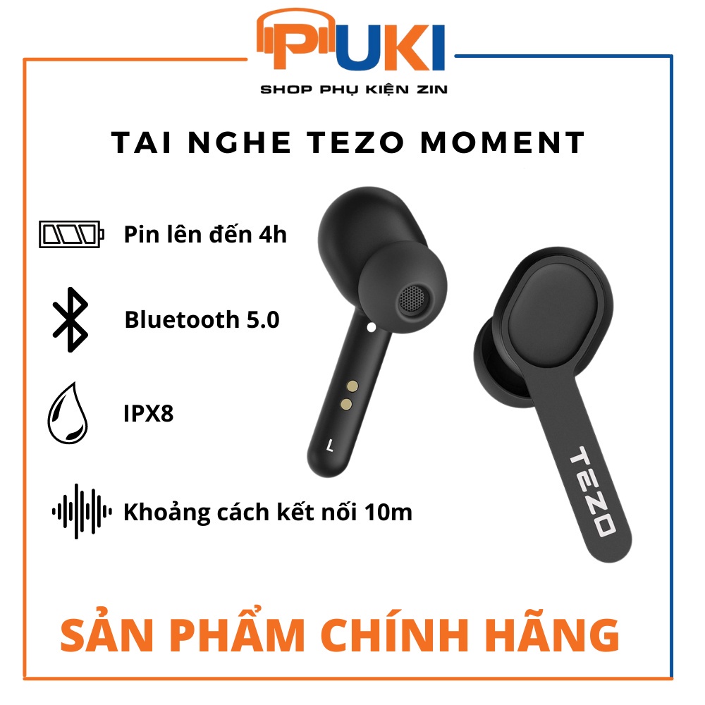 Tai nghe bluetooth Tezo Moment - Tai nghe thể thao-Tai nghe phù hợp gym và du lịch