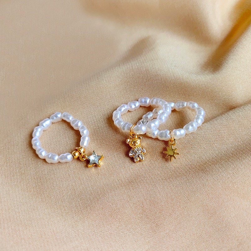 Nhẫn Đeo Tay Hạt Đính Họa Tiết Độc Lạ Dễ Thương - TS1505