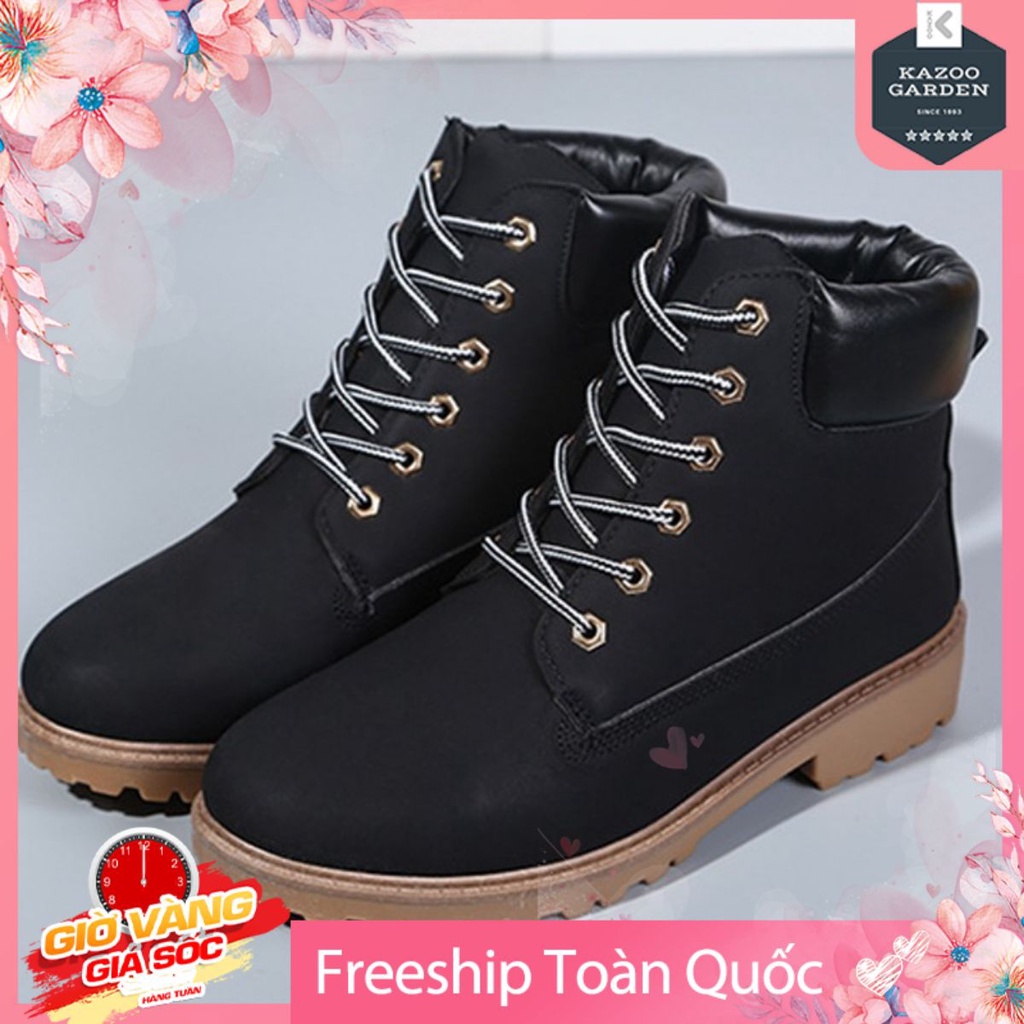 Giày Boots Nữ Cao Cổ Chất Liệu Da Nubuck Đế Cao 5cm Nhiều Màu Lựa Chọn