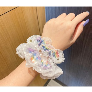 Dây vải cầu vồng may cột tóc