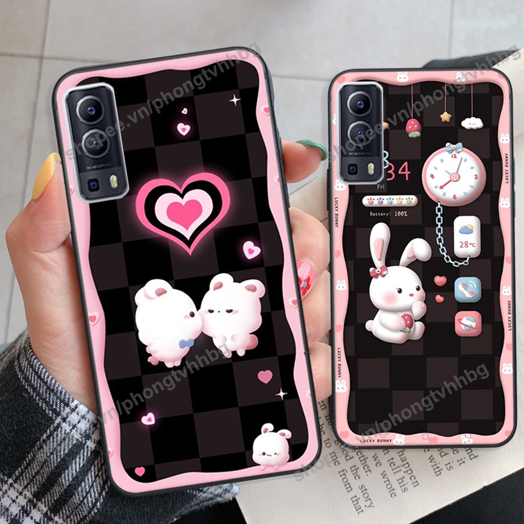 Ốp lưng Vivo Y72 - Vivo Y53S gấu,thỏ trắng , đồng hồ dễ thương cute cực đẹp