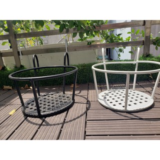 Giá sắt tròn treo chậu cây ban công, lan can 22x12cm