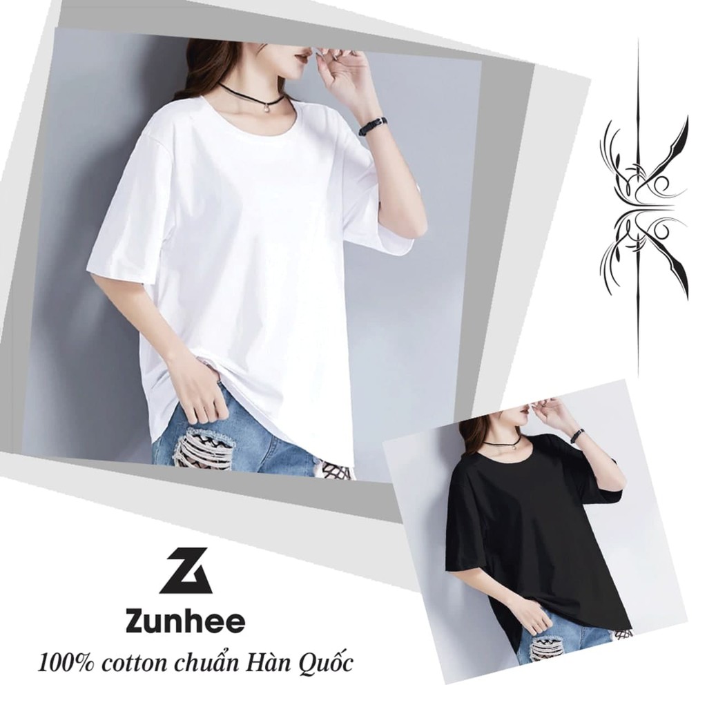 Áo phông tee Zunhee local brand tay lỡ nữ Unisex 100% cotton chuẩn Hàn Quốc AT0000