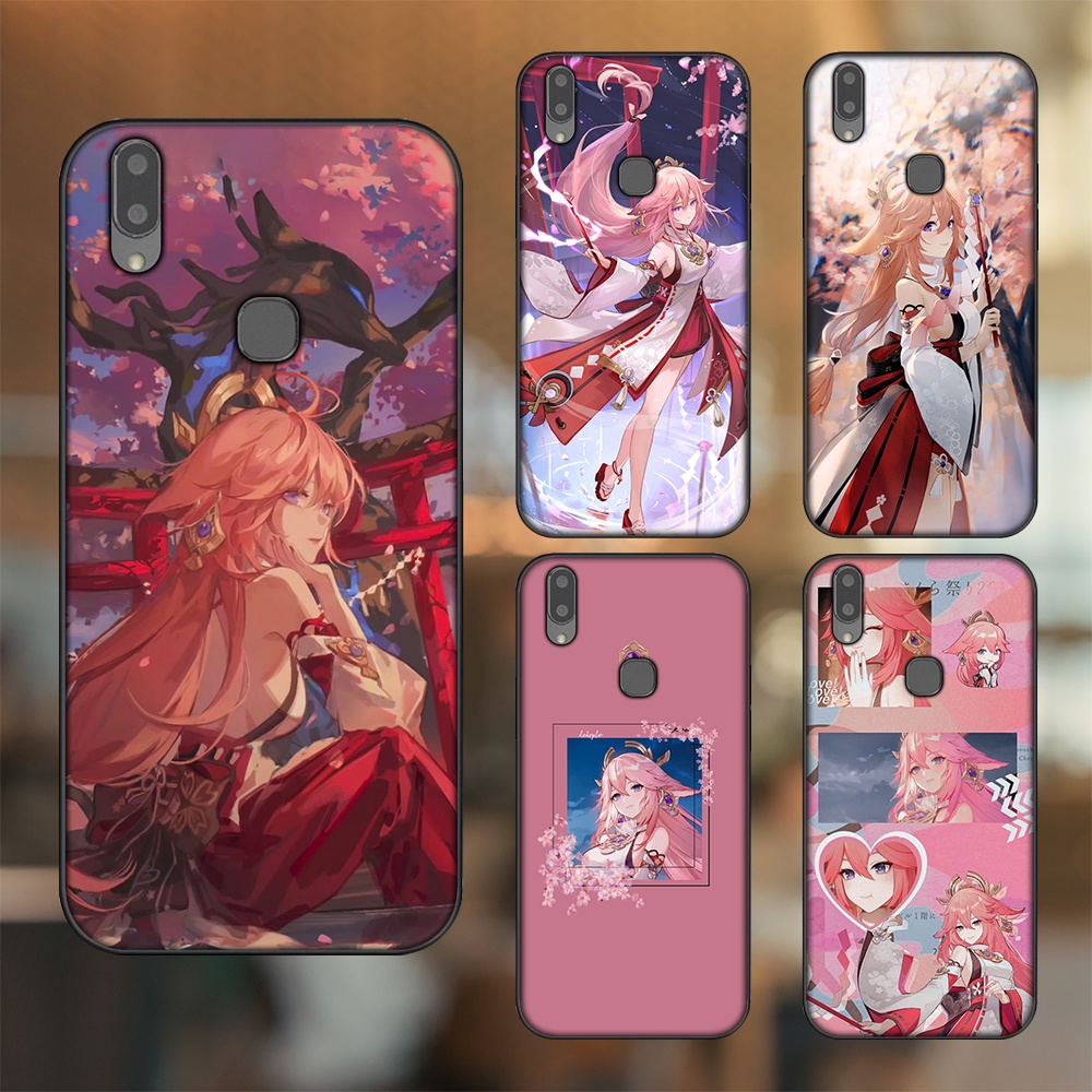 Ốp lưng Vivo V9, Y85, V11i viền đen in hình Yae Miko Genshin Impact
