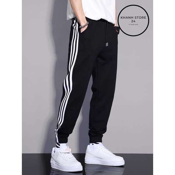 Quần jogger nam nữ thể thao, quần ống suông 3 sọc chất dày dặn, vải cao cấp Joger không xù không nhăn