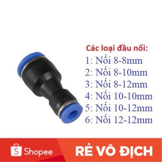 Cut nối thẳng dùng nối ống plastic trong hệ thống khí nén, hệ thống phun sương