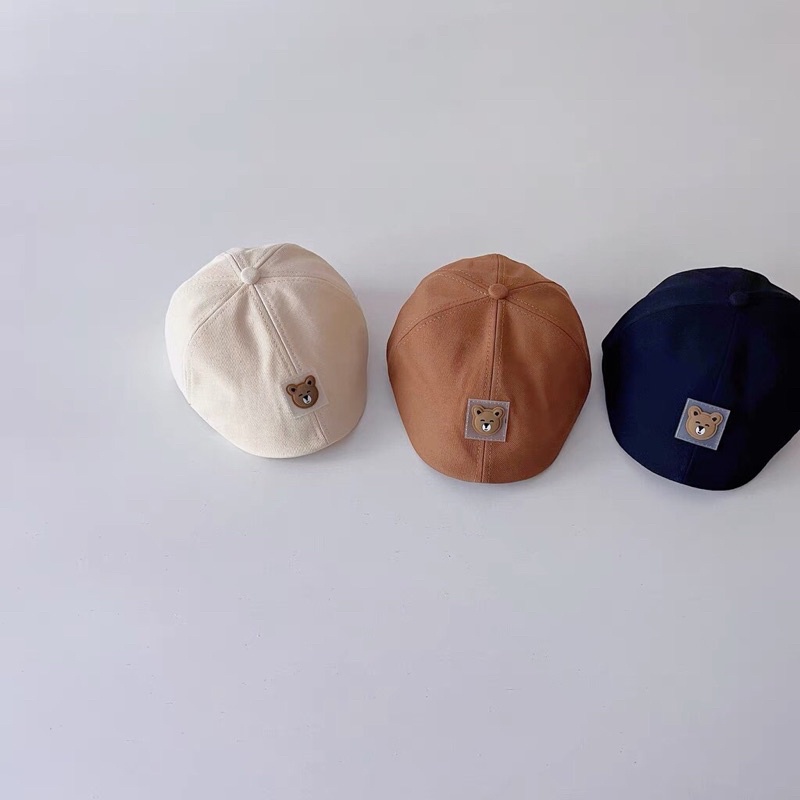 Mũ nồi beret cho bé 2-8 tuổi hình gấu cực xinh MB06