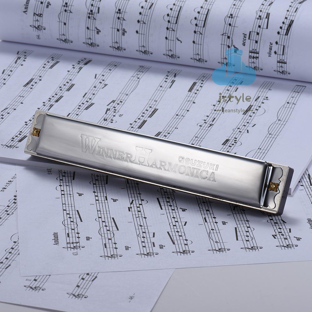 SUZUKI Kèn Harmonica Tremolo 24 Lỗ Dành Cho Người Mới Tập Chơi