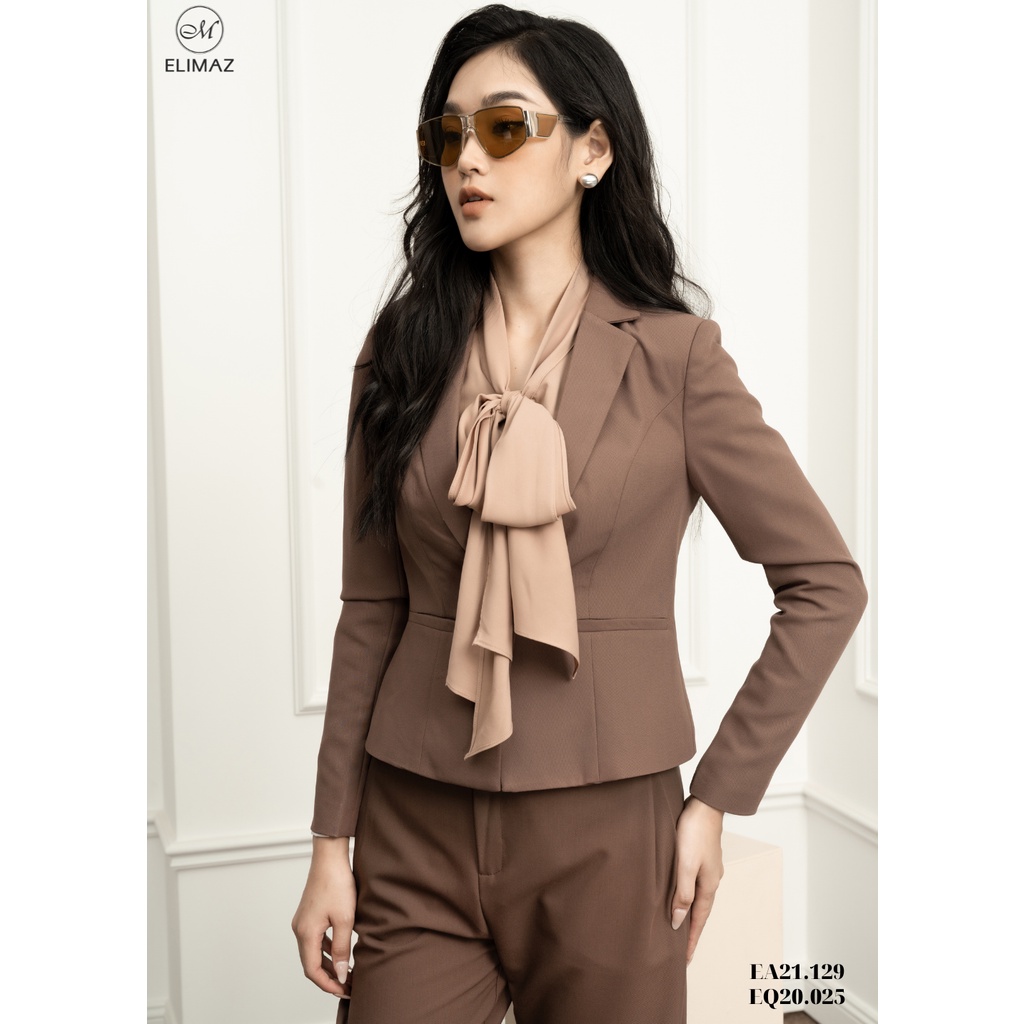 Áo vest nữ công sở Elimaz dài tay túi giả 2 bên dáng ôm EA21.129