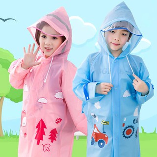 Áo mưa trẻ em siêu nhẹ mềm có vị trí che cặp balo, ảnh thật kèm video