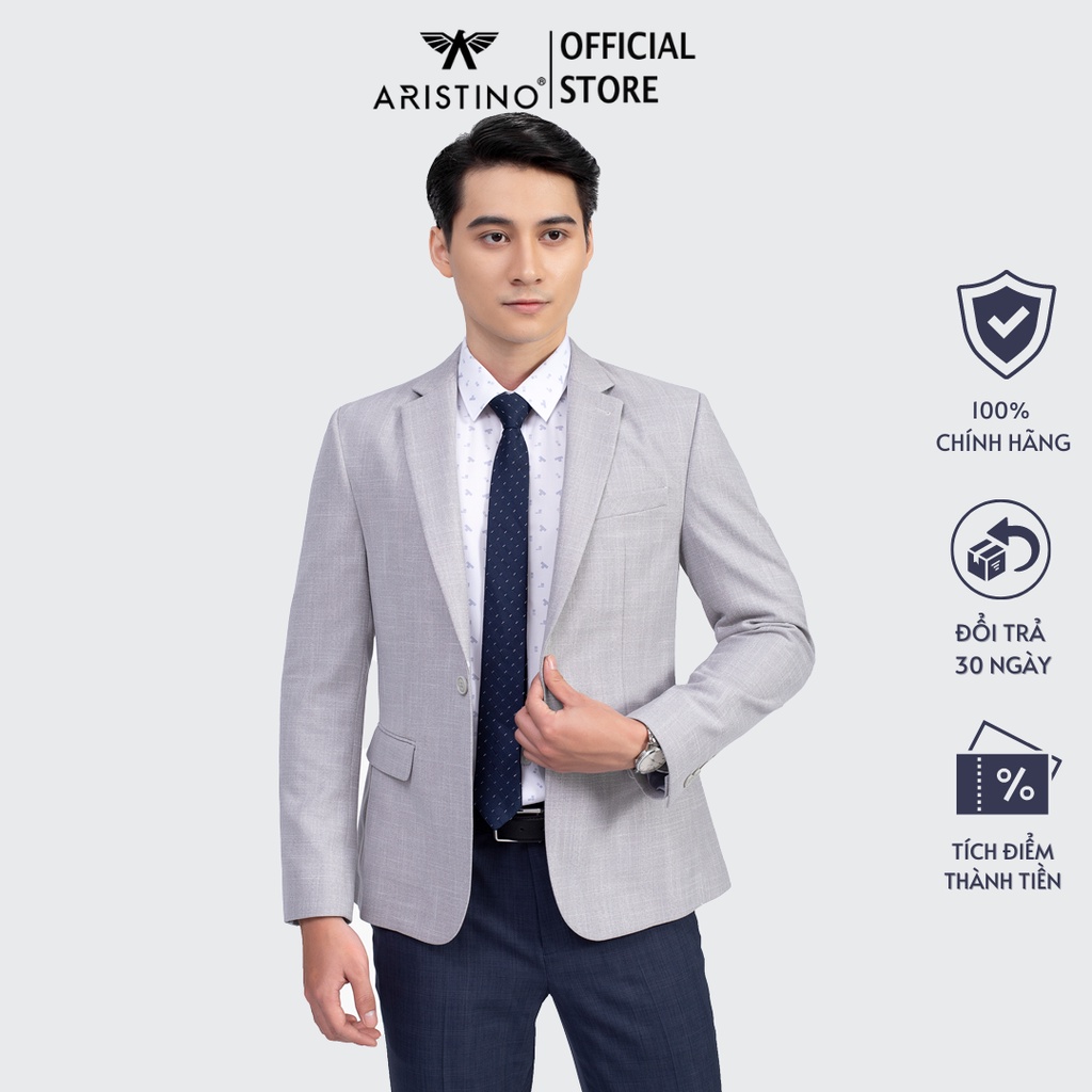 Áo blazer nam ARISTINO phom suông trẻ trung nhưng lịch lãm, họa tiết kẻ thời thượng - ABZ00601