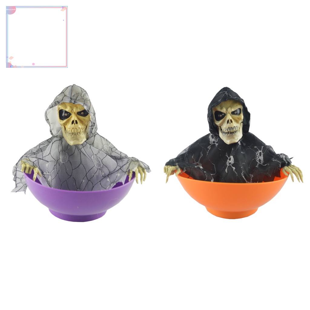 Tô Đựng Kẹo Hình Bộ Xương Halloween Độc Đáo