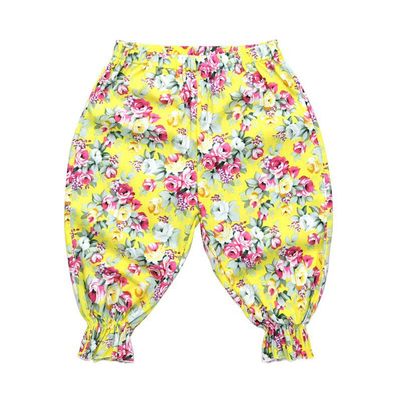 Quần hoa cotton cho bé