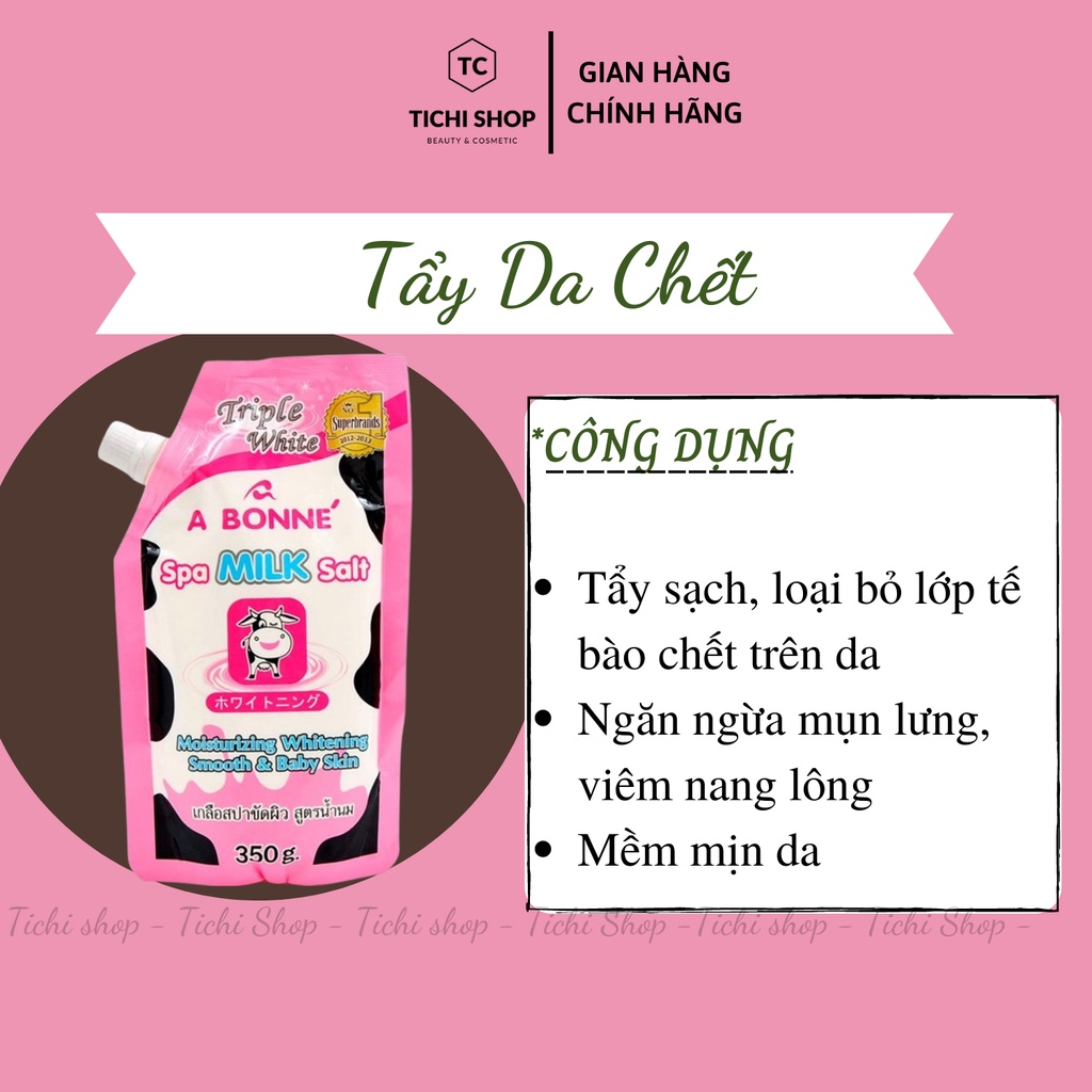 Muối Tắm Tẩy Tế Bào Chết Chiết Xuất Sữa Bò A Bonne Spa Milk Salt 350g