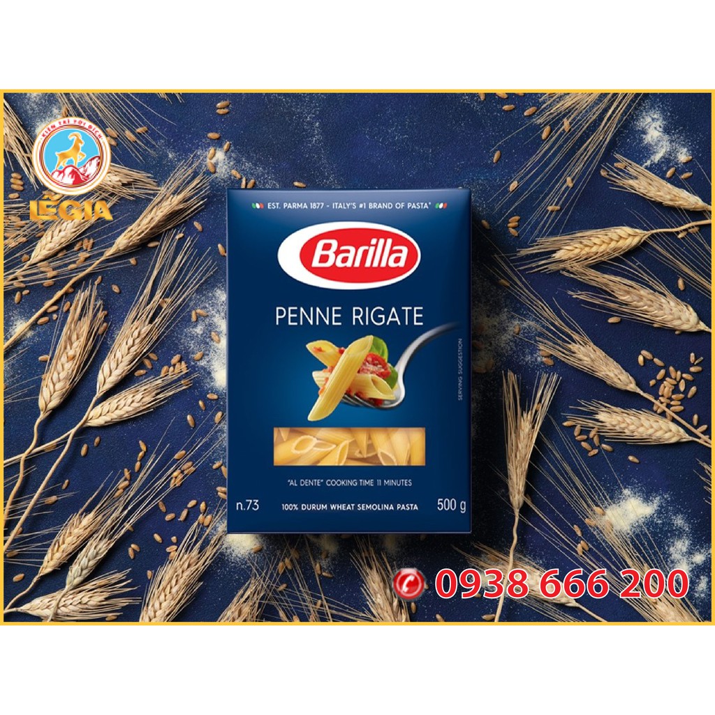 NUI ỐNG XÉO PENNE RIGATE BARILLA HỘP 500G