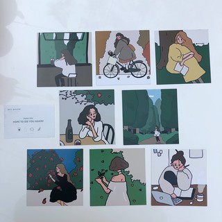Set card cô gái 2 mặt