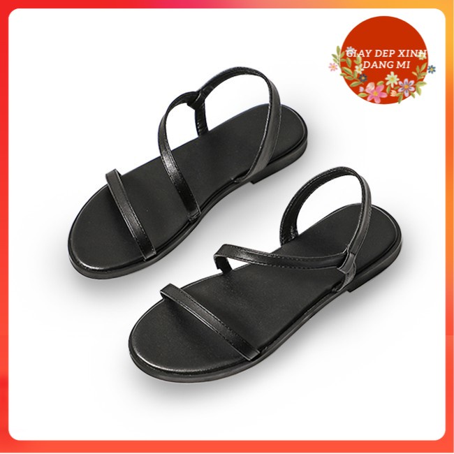 Giày Sandal Bệt quai xéo gót Giày dép xinh Mys sd 0273