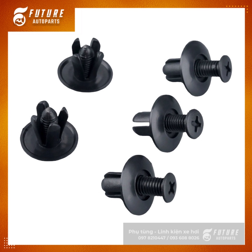 Bộ 500 chiếc vít nhựa, chốt nở nhựa 8mm  - Future Autoparts