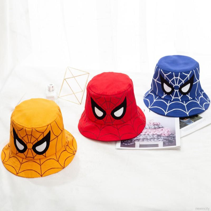 Mũ xô hoạ tiết mặt người nhện thời trang cho bé