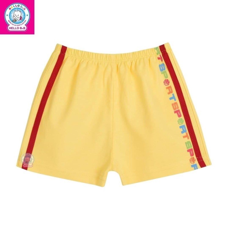 [Hello BB] Size bé 6-35kg Quần 3 sọc ngắn màu bé trai Hello BB | Hellobb - Kiddy and Mommy