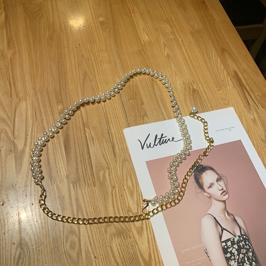 Thắt Lưng Chuỗi Hạt Ngọc Trai Phong Cách Hàn Quốc Cho Nữ