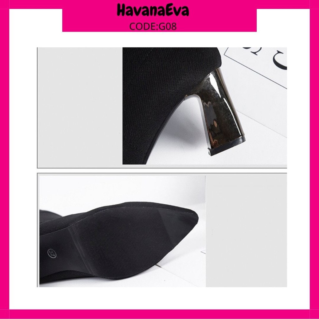 Bốt (boot) da mũi NHỌN cao gót, cổ ngắn mẫu mới nhất G08 | BigBuy360 - bigbuy360.vn