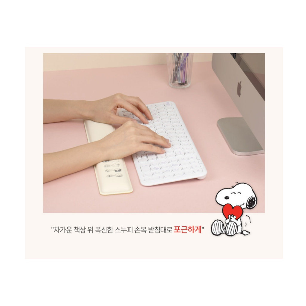 [Royche] Miếng Lót Chuột / Bàn Phím Không Dây Yên Tĩnh Hình Snoopy Penuts Try