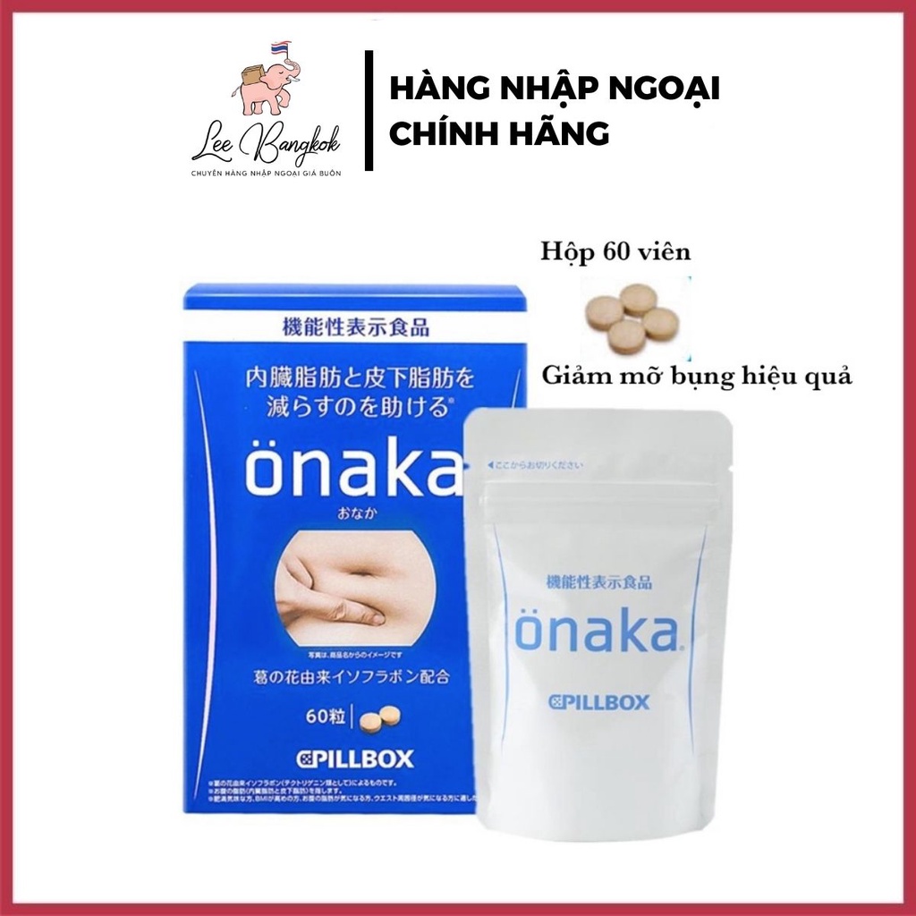 Viên Uống Giảm Mỡ Bụng Onaka Nhật Bản Hộp 60 Viên, Giảm Mỡ Bụng Hiệu Quả Chính Hãng