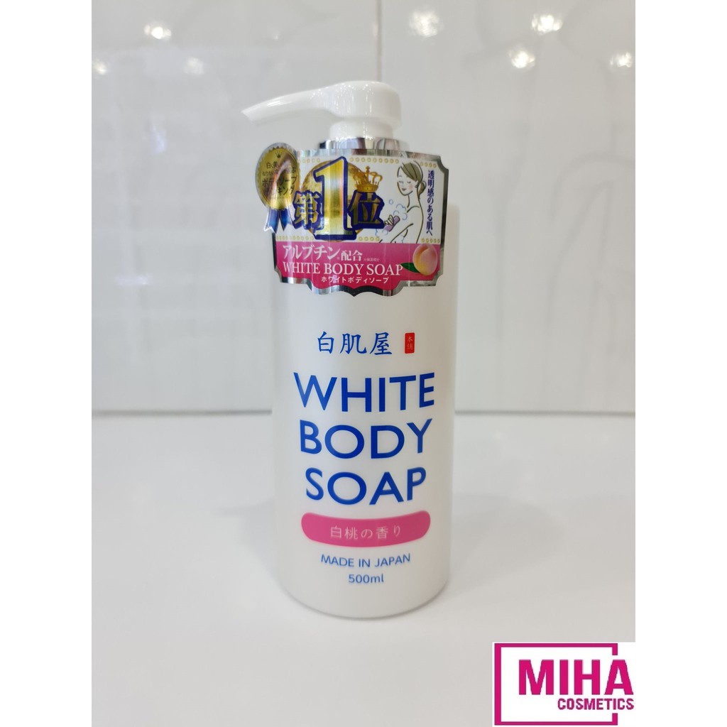 Sữa Tắm Trắng Da Hương Đào White Body Soap 500ml Nhật Bản