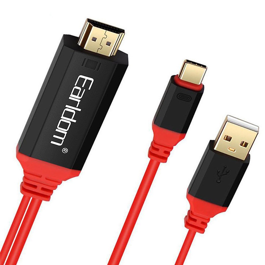 Cáp chuyển Type-C ra HDMI dài 2m cho Android Earldom ET-WS8C