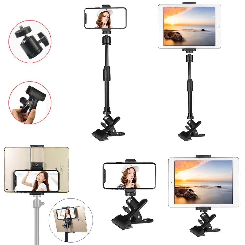 Giá Đỡ Máy Tính Bảng / Điện Thoại Có Kẹp Gắn Chân Máy Ảnh / Phát Sóng Trực Tiếp